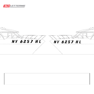 Matt Black Boat Registration Numbers Pro Speed Style Custom