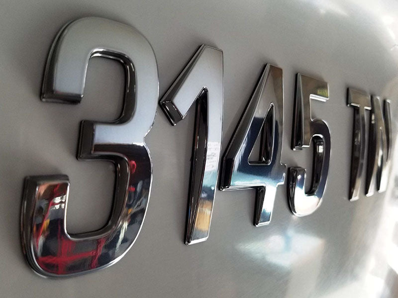 Pontoon Style Chrome Emblem Boat Registration Numbers Lettering – 3D Lettering  Boats Lettering